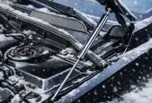 Что делать, если упор капота потерял давление после холода