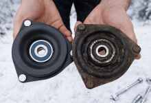 Как зима ускоряет износ подшипника опоры амортизатора