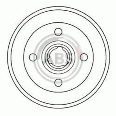 Барабан гальмівний AUDI/SEAT/VW задн. (вир-во ABS) A.B.S. 2325-S (фото 1)