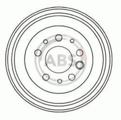 Барабан торм. VW T4 задн. (вир-во ABS) розпродаж A.B.S. 2403-S (фото 1)