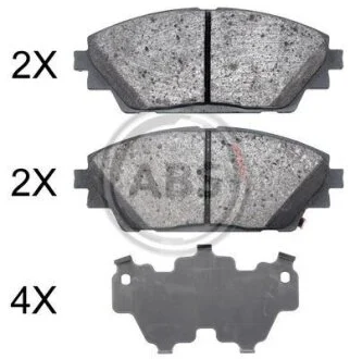 Колодка гальм. диск. передн. (вир-во ABS) A.B.S. 35022