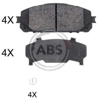 Колодка гальм. диск. передн. (вир-во ABS) A.B.S. 35047 (фото 1)