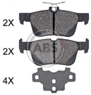 Колодка тормозов. диск. FORD MONDEO V (09/14-) задн. (выр-во ABS) A.B.S. 35060