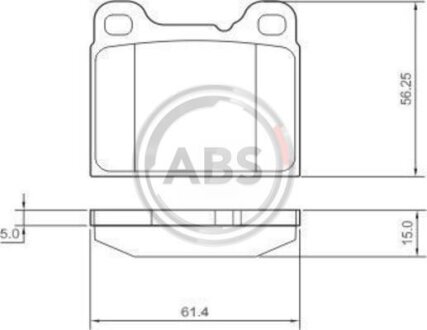 Колодка гальм. VOLVO 240/700/940/960/S90/V90 задн. (ABS) A.B.S. 36049