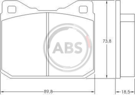Колодка гальм. VW LT28-LT55 4x4 передн. (ABS) A.B.S. 36104