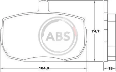 Колодка гальм. FORD передн. (вир-во ABS) A.B.S. 36124