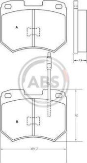 Колодка гальм. AUDI 100 передн. (ABS) A.B.S. 36137