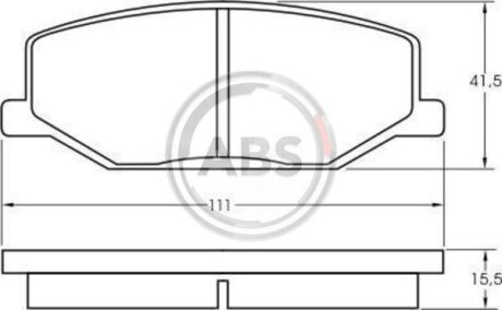 Комплект гальмових колодок, дисковий гальмо (ABS) A.B.S. 36179