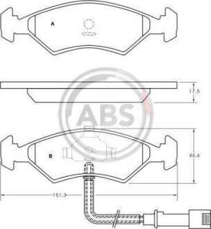 Колодка гальм. FORD Fiesta / Sierra передн. (ABS) A.B.S. 36485