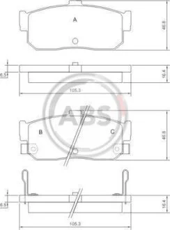 Колодка гальм. NISSAN Almera / Primera / Maxima QX задн. (вир-во ABS) A.B.S. 36742