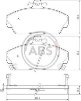 Колодка гальм. HONDA Civic передн. (ABS) A.B.S. 36746