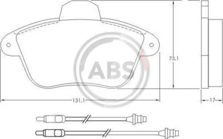 Колодка гальм. PEUGEOT 605 2.0/2.5TD/3.0i передн. (вир-во ABS) A.B.S. 36765