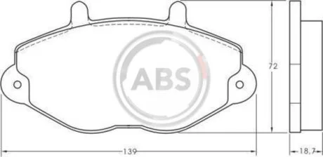 Колодка гальм. FORD Tourneo / Transit передн. (вир-во ABS) A.B.S. 36785