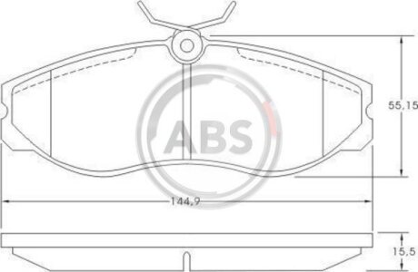 Колодка гальм. FORD передн. (ABS) A.B.S. 36861