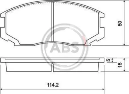 Колодка гальм. DAIHATSU / MITSUBISHI Terios / Colt / Lance передн. (вир-во ABS) A.B.S. 36865