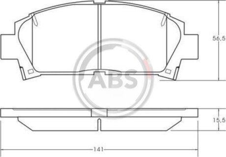 Колодка гальм. TOYOTA Avensis / Carina E передн. (ABS) A.B.S. 36866