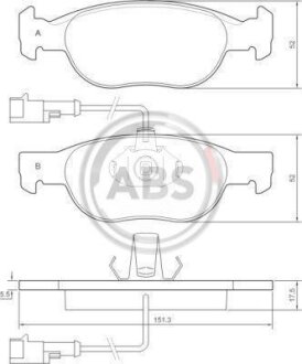 Колодка гальм. FIAT / LANCIA Brava / Bravo / Delta передн. (ABS) A.B.S. 36892