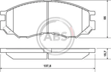 Колодка гальм. MITSUBISHI L200/L400/Space Gear передн. (ABS) A.B.S. 36925
