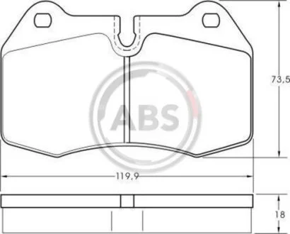 Колодка гальм. BMW 7 ser. E38 / 8 ser. E31 передн. (вир-во ABS) A.B.S. 36958