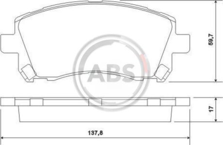 Колодка гальм. SUBARU Forester / Impreza / Legacy передн. (ABS) A.B.S. 36972