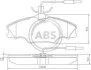 Колодка гальм. PEUGEOT 406 передн. (вир-во ABS) A.B.S. 36976 (фото 1)