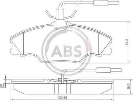 Колодка гальм. PEUGEOT 406 передн. (ABS) A.B.S. 36976