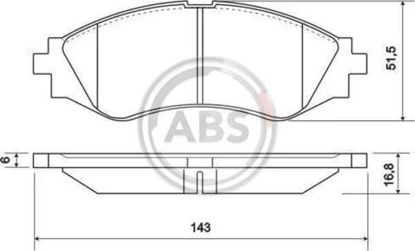 Колодка гальм. DAEWOO Lanos / Nubira передн. (вир-во ABS) A.B.S. 37055 (фото 1)