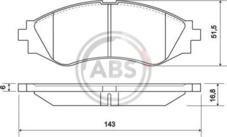 Колодка гальм. DAEWOO Lanos / Nubira передн. (ABS) A.B.S. 37055