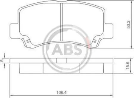 Колодка гальм. SUZUKI Wagon R передн. (вир-во ABS) A.B.S. 37086