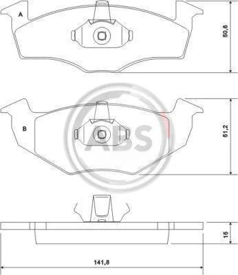 Колодка гальм. SEAT / VW Cordoba / Ibiza / Golf III передн. (вир-во ABS) A.B.S. 37092 (фото 1)