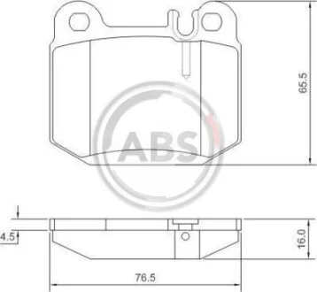 Тормозные колодки задние дисковые A.B.S. 37194
