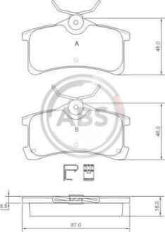 Колодка гальм. TOYOTA Corolla / Avensis задн. (ABS) A.B.S. 37270