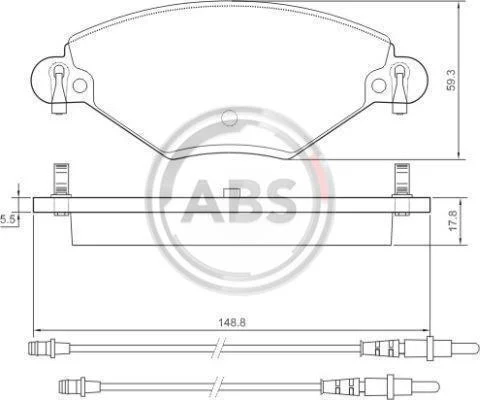 Колодка гальм. CITROEN C5 передн. (вир-во ABS) A.B.S. 37277 (фото 1)