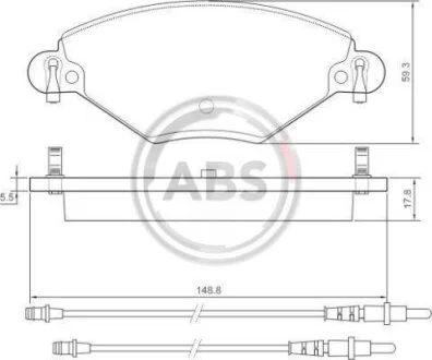 Колодка гальм. CITROEN C5 передн. (вир-во ABS) A.B.S. 37277