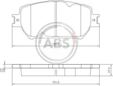 Колодка гальм. TOYOTA Camry передн. (ABS) A.B.S. 37356