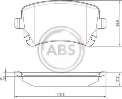 Тормозные колодки задние дисковые A.B.S. 37366