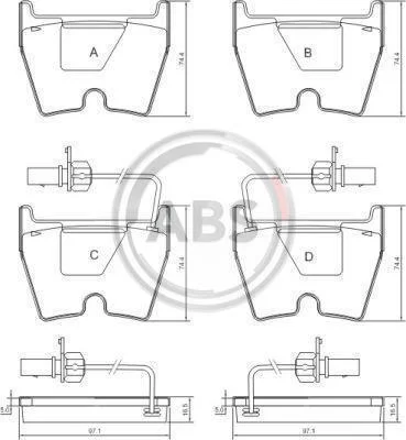 Колодка гальм. AUDI / VW передн. (вир-во ABS) A.B.S. 37367 (фото 1)