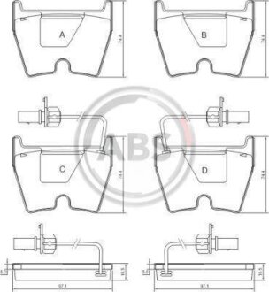 Колодка гальм. AUDI / VW передн. (ABS) A.B.S. 37367