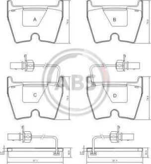 Колодка гальм. AUDI / VW передн. (вир-во ABS) A.B.S. 37367