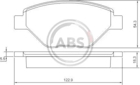Колодка торм. RENAULT Megane передн. (ABS) Розпродаж A.B.S. 37398