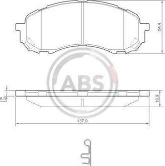 Гальмiвнi колодки дисковi A.B.S. 37443