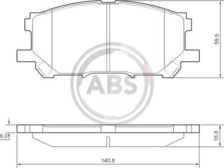 Колодка гальм. LEXUS RX 300 передн. (ABS) A.B.S. 37458