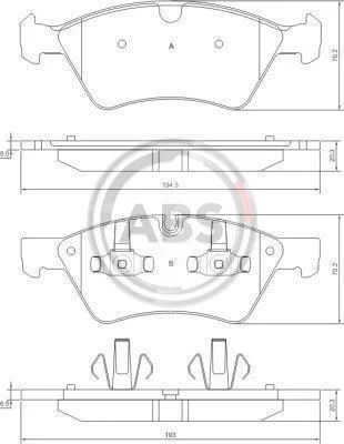 Колодка гальм. MB M Klasse передн. (вир-во ABS) A.B.S. 37507 (фото 1)