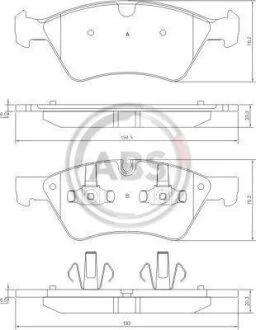 Колодка гальм. MB M Klasse передн. (вир-во ABS) A.B.S. 37507