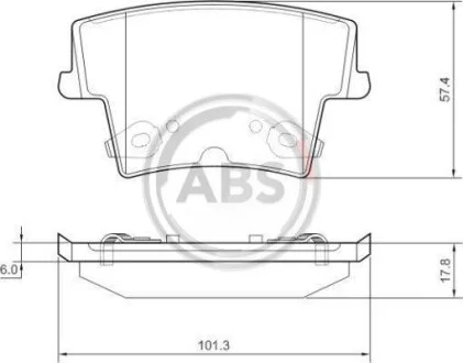 Колодка гальм. CHRYSLER 300 C задн. (вир-во ABS) A.B.S. 37512