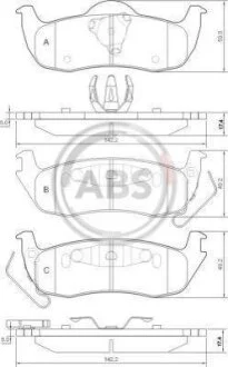 Колодка гальм. JEEP Grand Cherokee задн. (вир-во ABS) A.B.S. 37534