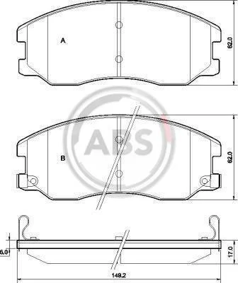 Колодка гальм. CHEVROLET / OPEL Captiva / Antara передн. (вир-во ABS) A.B.S. 37582 (фото 1)
