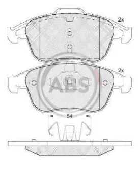 Гальмівні колодки передні дискові A.B.S. 37749
