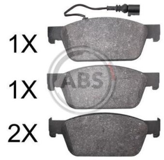 Колодка гальм. диск. передн. (ABS) A.B.S. 37767