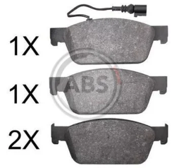 Колодка гальм. диск. передн. (вир-во ABS) A.B.S. 37767